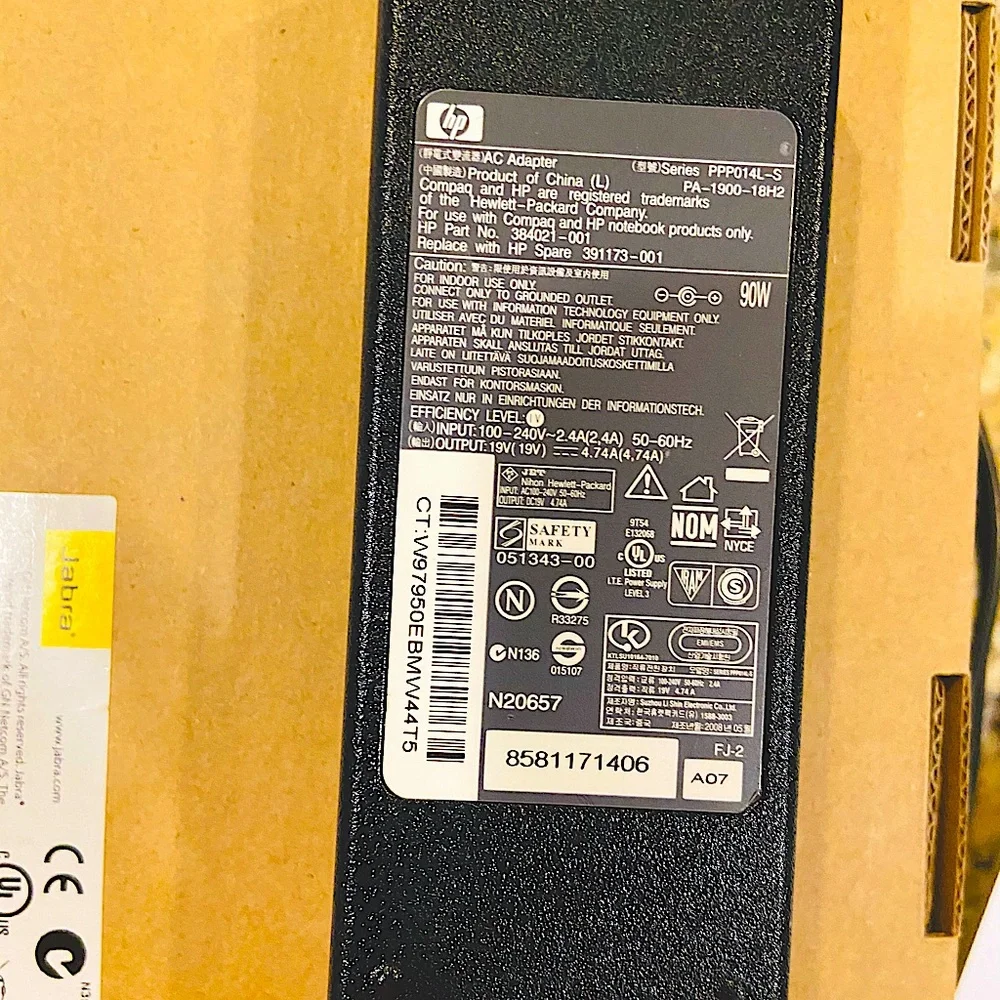 🔌HP OEM 19V AC Adapter Power Supply 384021-001
